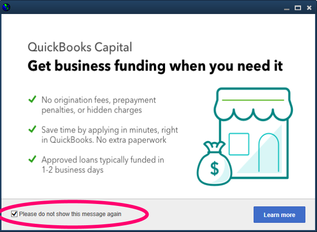 SmartpatPLC's tweet photo. @QuickBooks  Seriously, another update, another bug that keeps advertising your products? Now the same popup every two minutes - irrespective of checking "don't show again"? https://t.co/0TDibJfJY0
