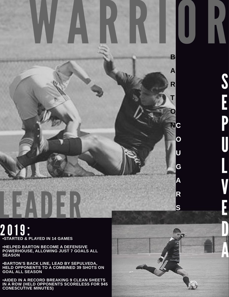 BartonCC_Soccer's tweet photo. Congratulations to our very own Ricardo Sepulveda (Santiago, Chile) for being voted the 2019 KJCCC Defensive Player of the Year!
#BartonMSoccer https://t.co/8Iny56vycL