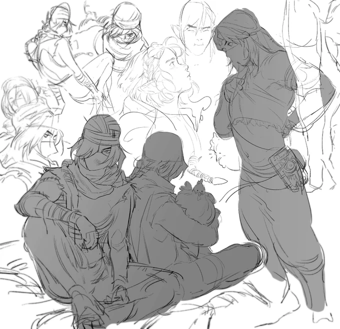 dhafgtwjmk not used to twitter's new cropping but yes this is the full sketch page from 6 months ago 