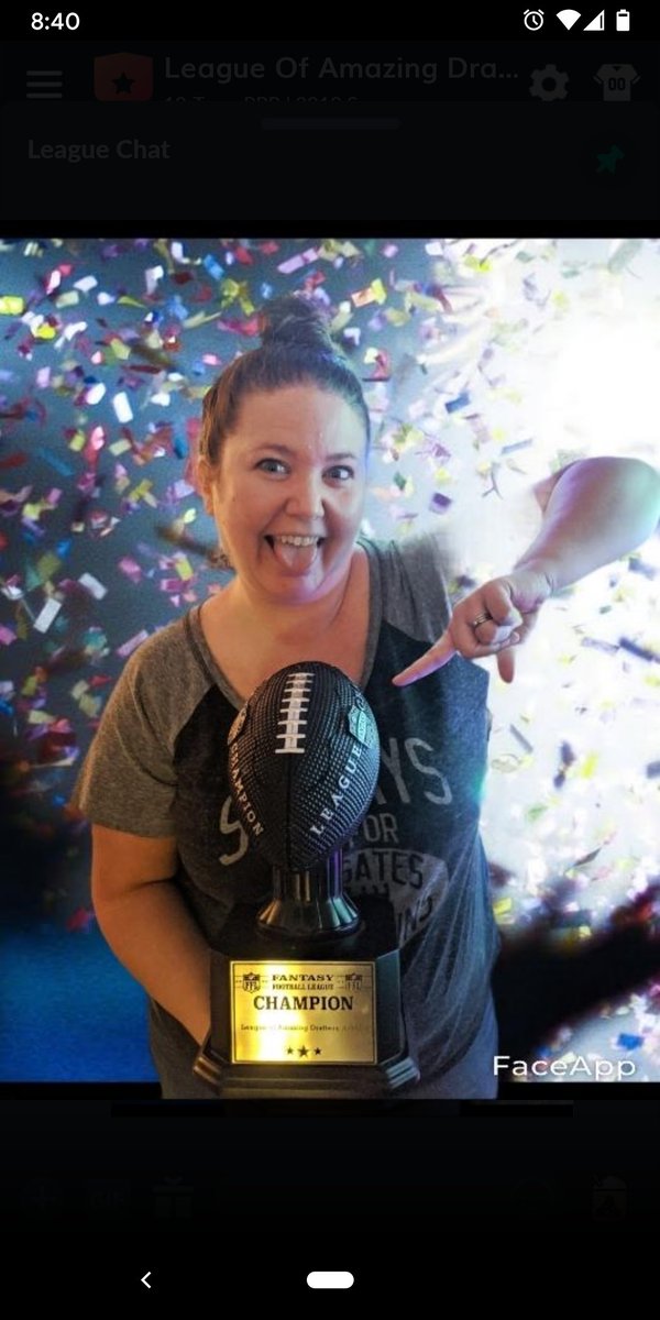 marlayna412's tweet photo. @TheFFBallers So my husband @hokie_o introduced me to your podcast at the beginning of the season, &amp; I fell in love. Can't say I've followed every bit of advice, but u guys made me aware of important decisions. I just beat him 1:1, in the finals, w/PERFECT 14-0, for the win! TY! https://t.co/T5z8FVG217