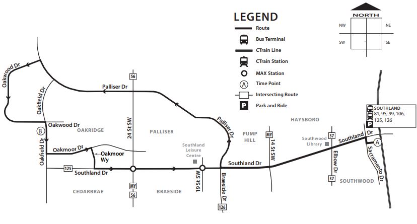 calgarytransit's tweet image. #CTRiders the new #Route95 will serve Palliser, Oakridge, Southland Leisure Centre, Southland Drive and Southland LRT Station. Bus frequency will be every 32 minutes during peak hours on weekdays. ow.ly/6R5R50xGn3v