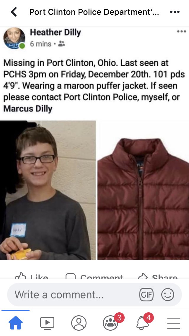 Pcsupt's tweet photo. Students name is Harley. If you have any information please contact PC Police. https://t.co/JBTfaZYpr3
