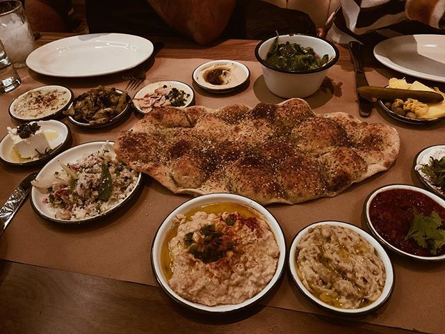 MultivoreF's tweet photo. Unlimited bread (called Jerusalem Laffa) fresh from the oven to go with delicious unlimited middle eastern dips, salads and spreads at just $25 a person is a great reason to visit Lamalo in NoMad at the Arlo Hotel. @lamalonyc https://t.co/Rwwex1hNFw