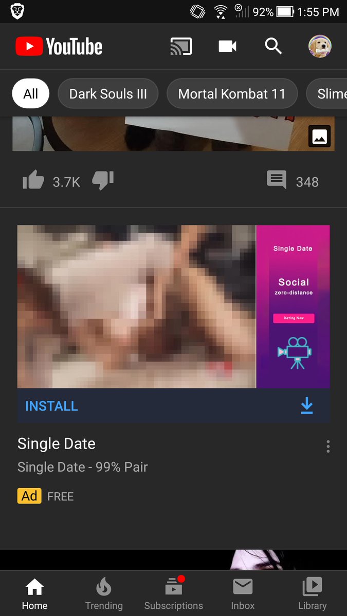 AsgerEmerson's tweet photo. @YouTube we cant say fuck in a video without getting demonetized but you still show us ads like this? https://t.co/4DGvCcmKSJ