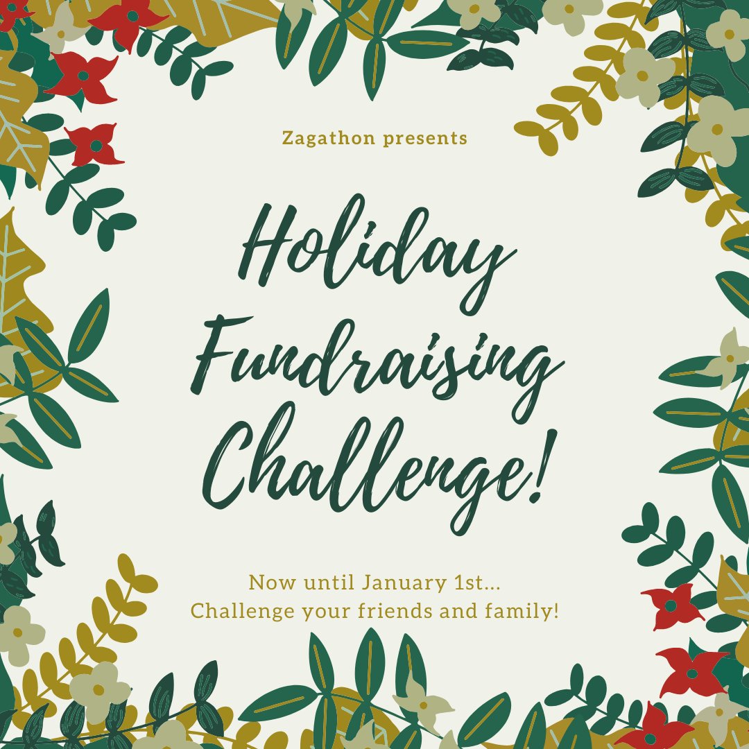 Happy Holidays from Zagathon! Check out our latest fundraising challenge 👀... can you raise more than your friends and family?