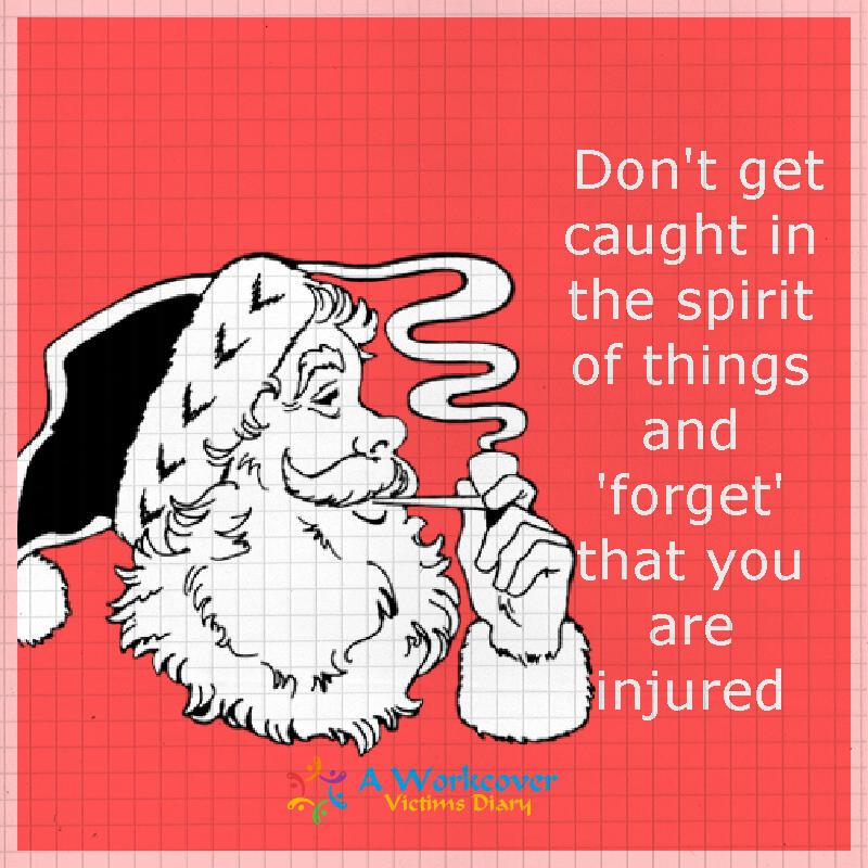 WCVictimsdiary's tweet photo. Beware of workcover surveillance this Xmas https://t.co/yWrGmqFYhH https://t.co/JUojcL1nEu