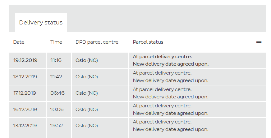 superfluousIT's tweet photo. @dpd_de I have a kid who will be very disappointed if his present spends Christmas at a parcel delivery center. How can I get a hold of it? Not getting response from your support center and there is no number to call https://t.co/fOM1srIILe