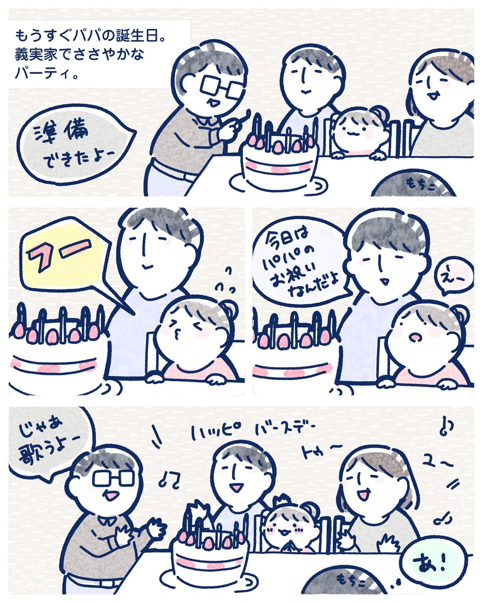 パパの誕生日パーティー
#2歳8ヶ月 