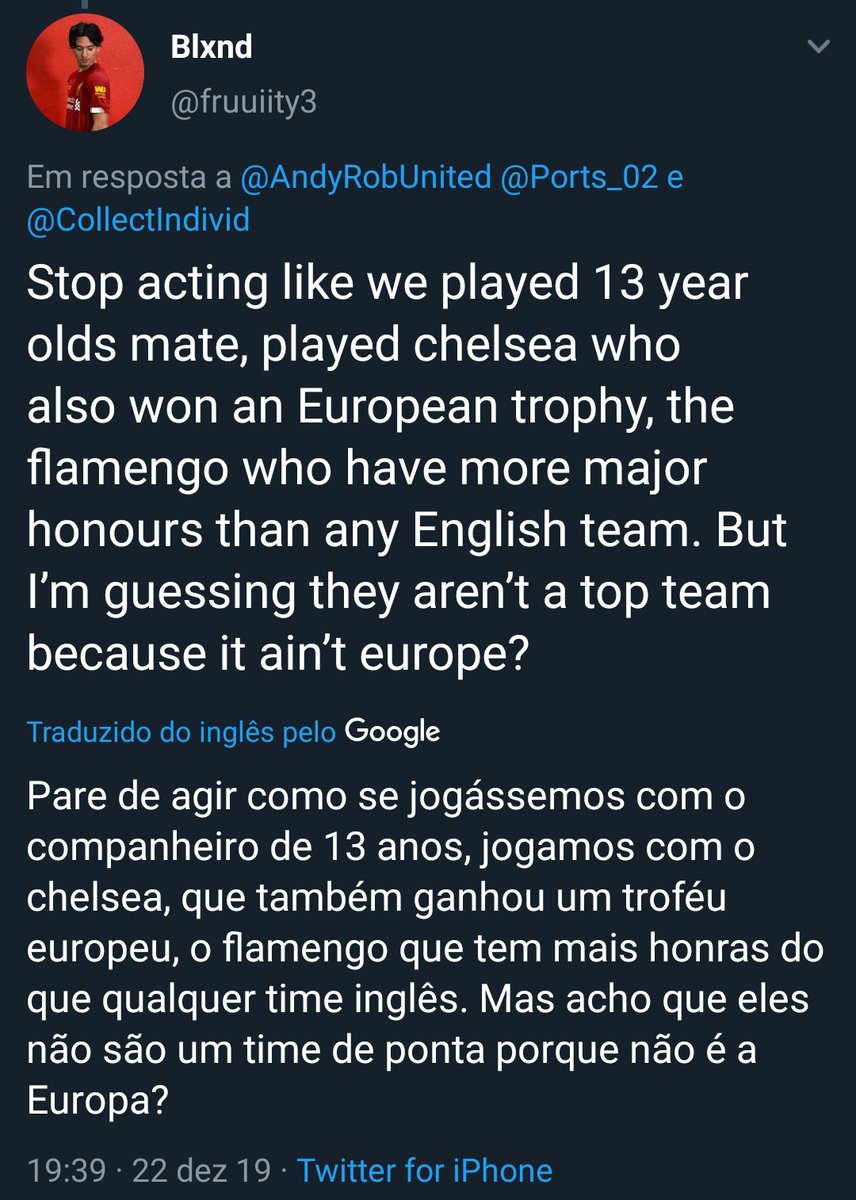 renatinha_fla's tweet photo. Vejam o que os gringos estão dizendo sobre o Flamengo.

Top6 na Premier League? VEJA!!!!! https://t.co/EBLhBrNtnx