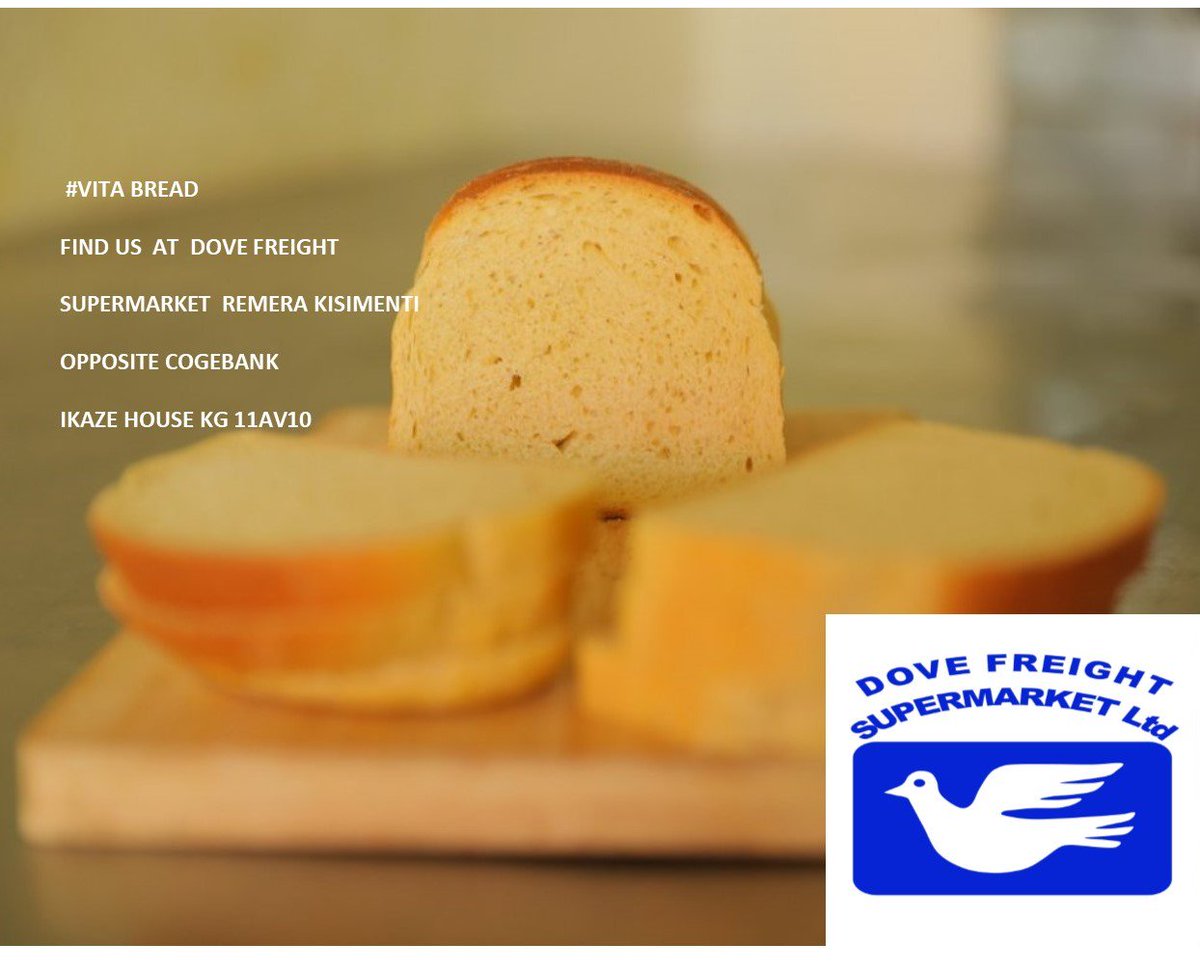 carl_ltd's tweet photo. RT: #CARLGROUP's 2019 review : 4. 3/6/2019, we got the first partner #DoveFreight supermarket and now we are happy the number of partners has been increased and is still increasing #VITABREAD at your place keep enjoying .#sweetpotatobread #delicious bread #MadeinRwanda https://t.co/eSb09osPgi