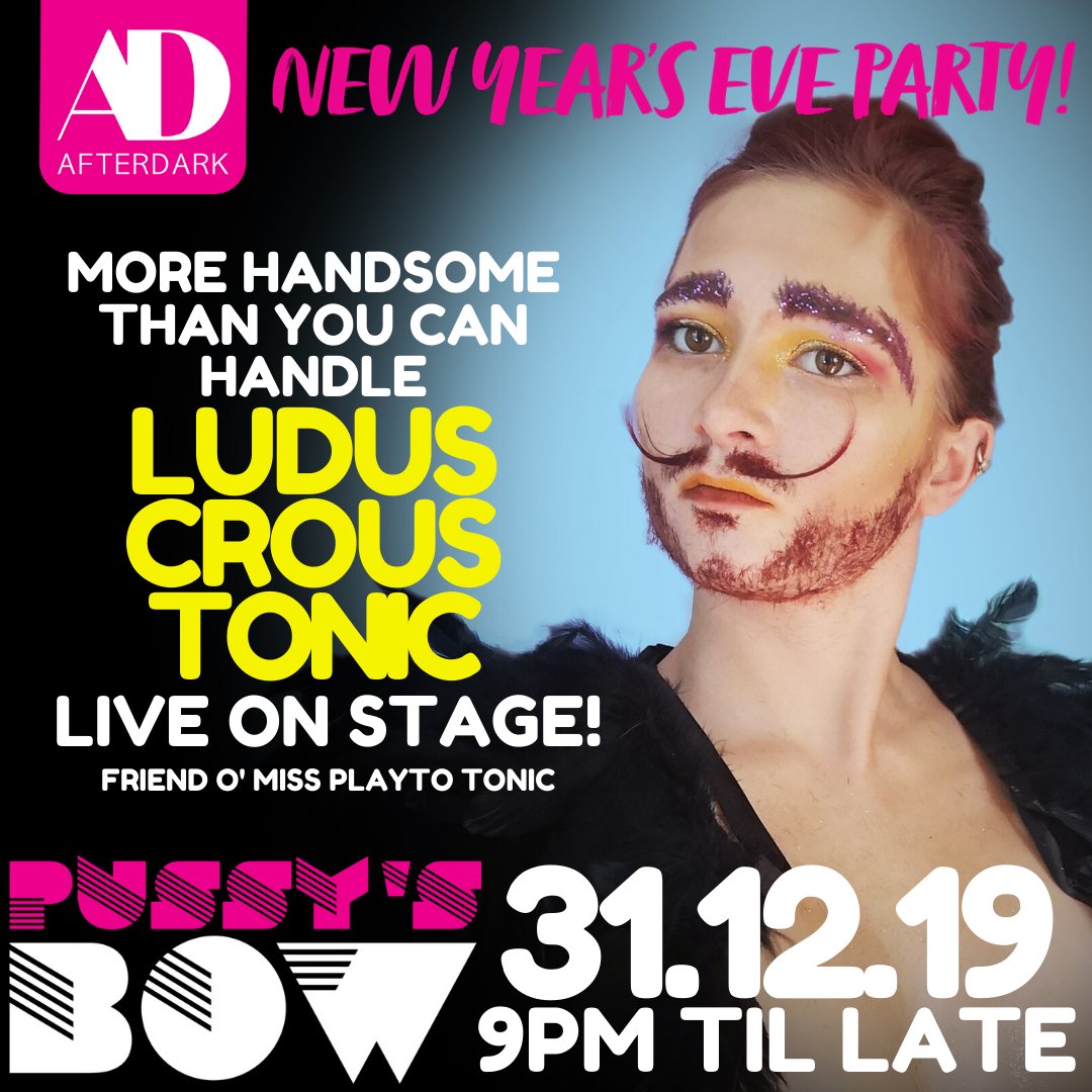 This handsome creature returns to the Pussy's Bow stage after far too long - Ludas will be in the house on NYE! Tickets here ---> fatso.ma/RGEh

#pussysbow #afterdark #afterdarkreading #nye2019 #nyeparty #drag #ukdrag #crayolathequeen @CrayolaTheQueen
