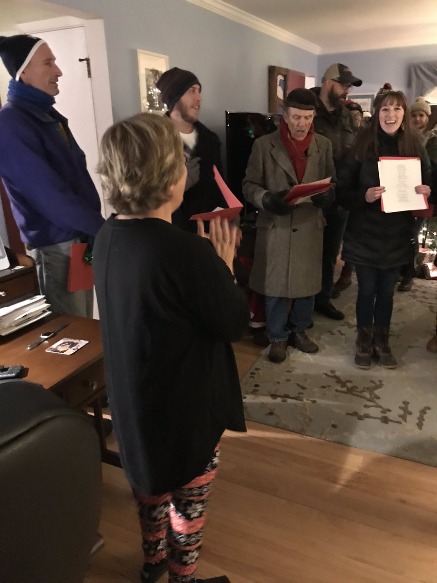Carolers with a Cause visited our home this evening.  What a great treat.  Blessed to live in such a friendly and caring community.  Thanks for spreading Christmas cheer!  Merry Christmas!