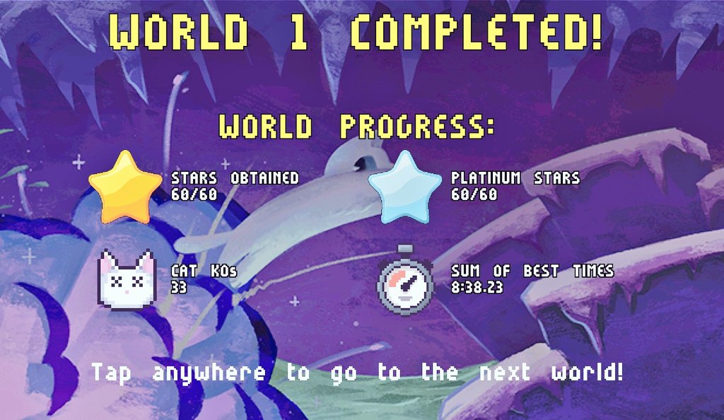 Adam_W_Conway's tweet photo. Some stats! I think that the majority of these cat KO's were from trying to get 3 stars on lvl20. :'D #Completionist #MaximumFrustration #BubblesTheCat #Android https://t.co/q4BNVfXy2B