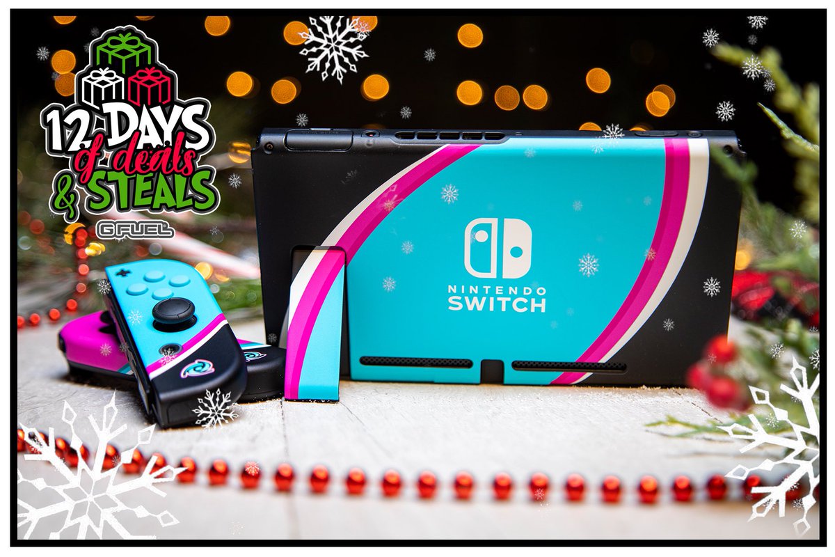 🎄🎁 GIVEAWAY ALERT 🎁🎄

For DAY 10 of our "12 Days of #GFUEL Deals &amp; Steals", we're giving away a custom-wrapped G FUEL x <a href="/ColorWare/">ColorWare</a> Nintendo Switch!

HERE'S HOW TO ENTER TO WIN:

❤️ FOLLOW US 

👏 LIKE + RT + TAG A FRIEND

ENTER: gfuel.ly/35HxbPF 🔥