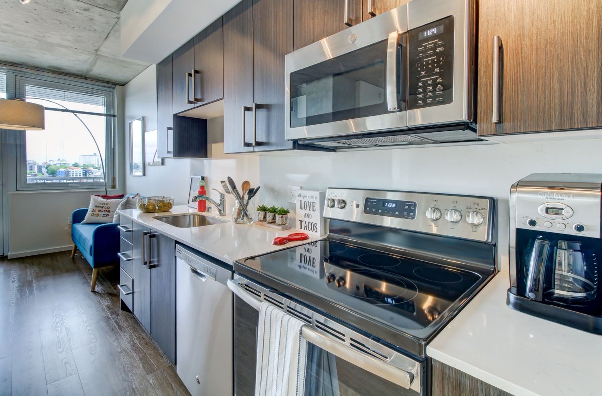 Every kitchen at The Danforth was designed with chefs in mind with pantries for storage, ample preparation surfaces, and demonstration worthy stainless appliances.