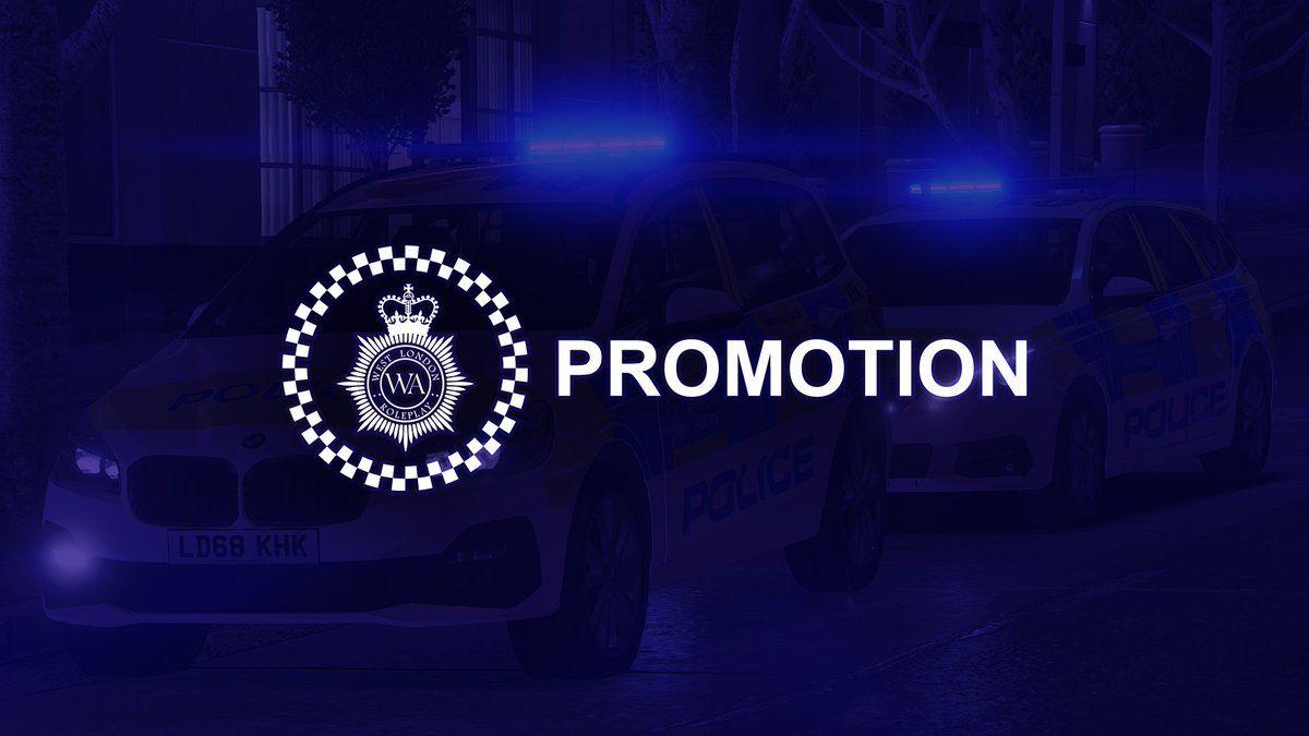 WestLondonRPC's tweet photo. Congratulations to @Adam_H99 on his promotion to substantive Inspector within @WLRPC_ERPT, very well deserved!
#WLRPC #Fictional https://t.co/6iI3H5oJf1