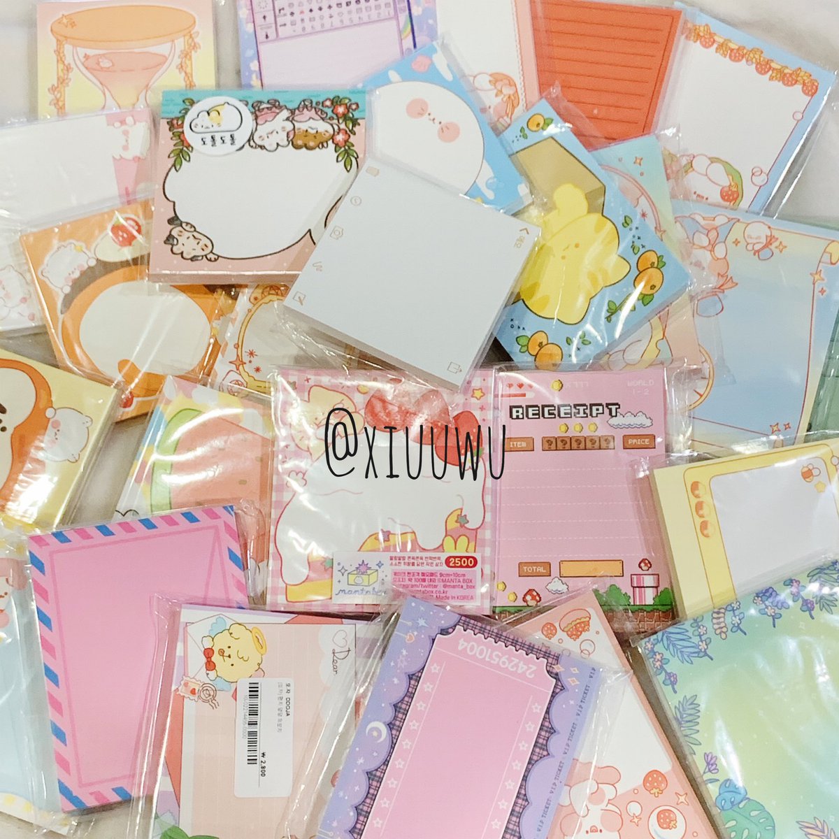 xiuuwu's tweet photo. < wts • sell • selling thread >
Memo paper grab bag
• $1 for 10 sheets (randomly chosen, various size, all different)
• shipping $1 STAMP // $3.50 TRACKING [USA only]
• accepting PP/VE*NM0 (prefer VM)
• please DM me with how many sets you want https://t.co/CZJdZv2eO1