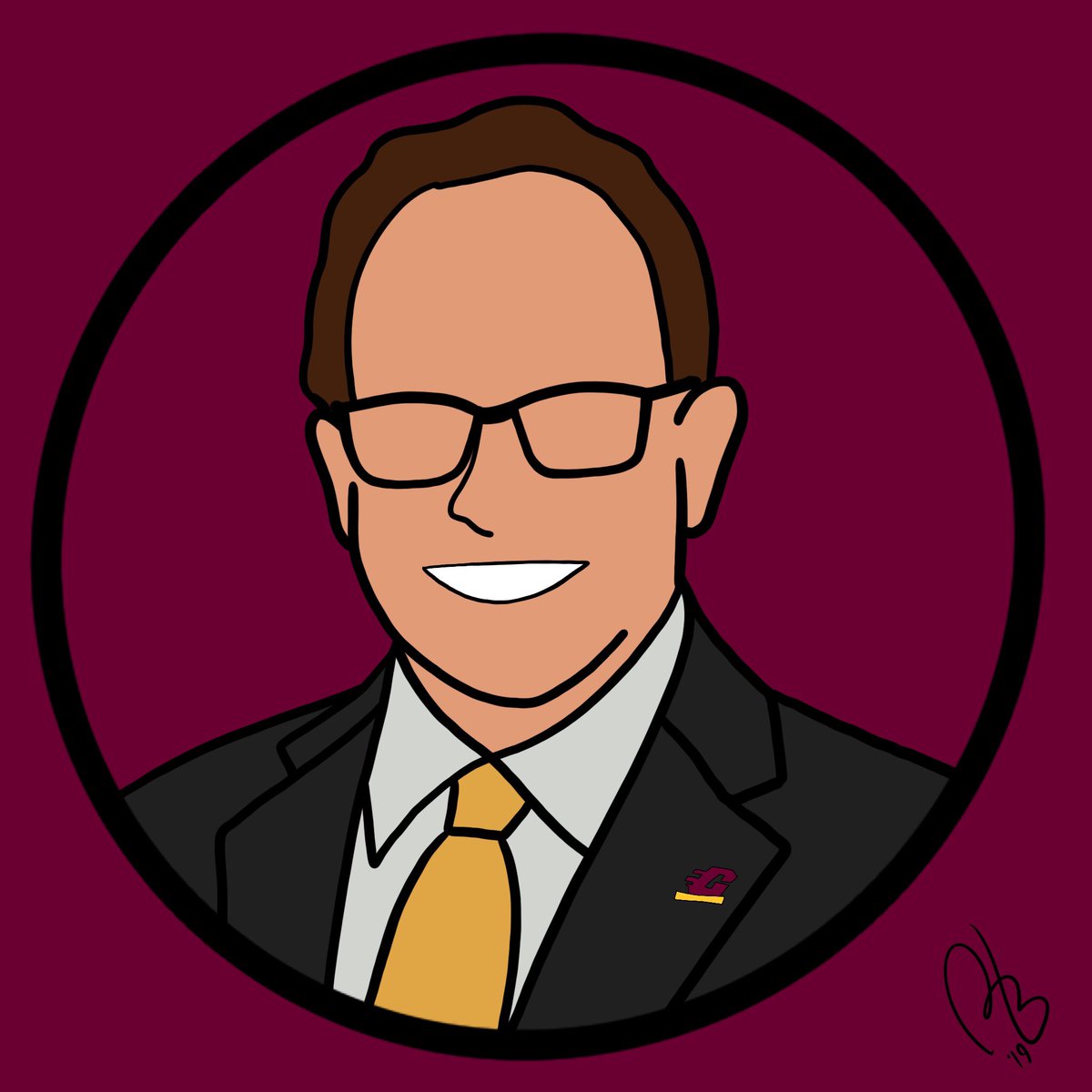 Rachel_Bennick's tweet image. Hey @cmichprez! I’m drawing profile photos of some friends, and I drew @davieshat, so I couldn’t help but draw you too!