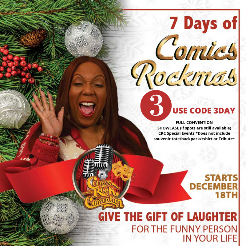 On the Third Day of Comics RockMas - <a href="/HOPEFLOOD/">🌟𝐇𝐎𝐏𝐄 𝐅𝐋𝐎𝐎𝐃🌟</a> gave to you... Use CODE 3DAY to save!

visit ow.ly/LAzq50xGkDL to save!

Subscribe: ow.ly/s6zZ50xGkDM

#crc2020 #comicsrockconvention #hopefloodcomedy #gothope? #hopeflood