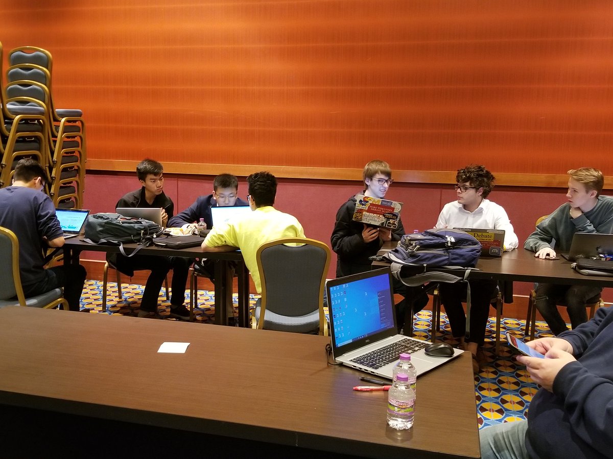 debate_hhs's tweet photo. Finals! After a hard Debate against the number 2 team in the country, we made it to another finals round! This time against our friends from Iowa City CW! Best of luck to both teams! #hhsdebate #WEareHomestead https://t.co/P4PIvgd3AI