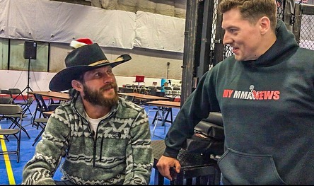 MyMMANews's tweet photo. .@Cowboycerrone goes to war with #ConorMcGregor at #UFC246. #mymmanews reporter @AdamCrist spoke with Cowboy last night at @CowboyFights about the upcoming bout.  Interview out shortly. https://t.co/AAZHvIGlG1