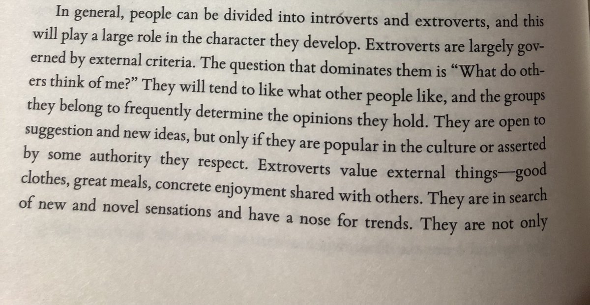 3. The Laws of Human Nature by  @RobertGreene  https://amzn.to/2QciXzB “To the extrovert, the introvert has no fun, is stubborn, even antisocial. To the introvert, the extrovert is shallow, flighty, and overly concerned with what people think.”