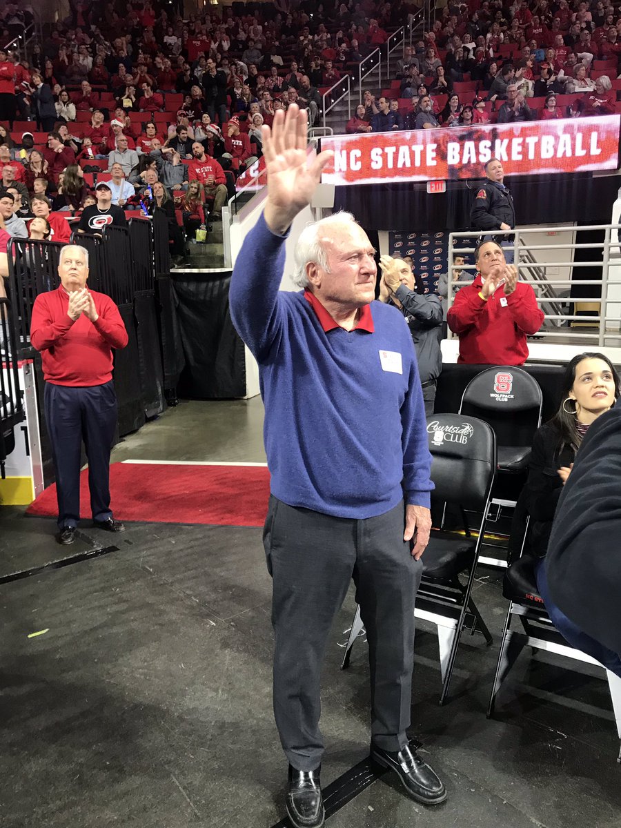 Fred_Demarest's tweet photo. Wonderful to have former @PackMensBball HC and former @PackAthletics AD Les Robinson back at NC State. He served as HC and AD at both schools in tonight’s game. Welcome back #PackAlways https://t.co/shIq9IIxIV