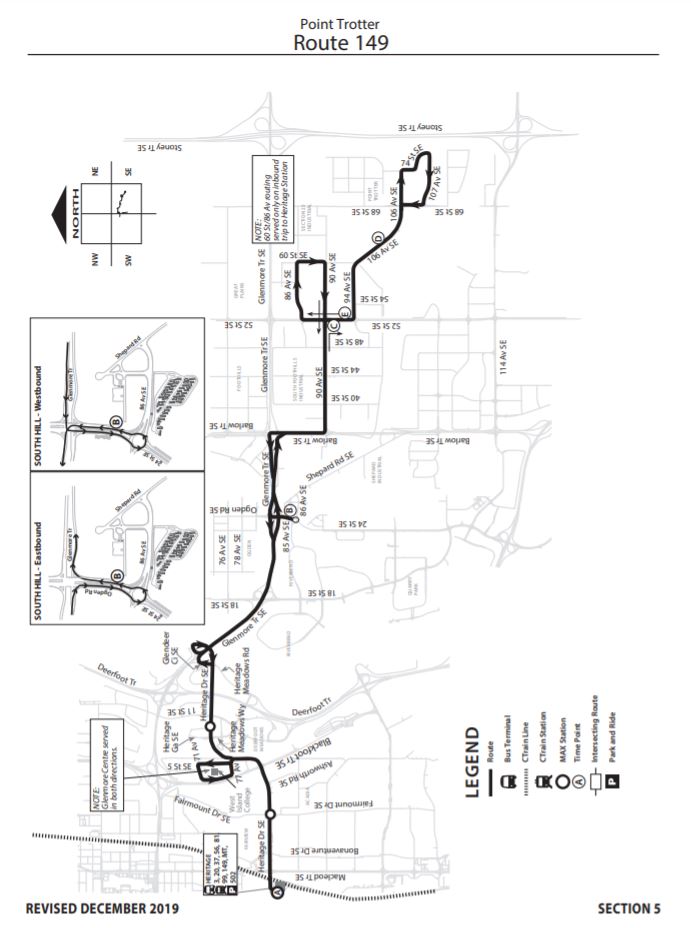 calgarytransit's tweet photo. #Modified #Route149 Serves Heritage Stn, Heritage Dr SE, Glenmore Business Park, Deerfoot Meadows, South Hill, South Foothills Indust. and Point Trotter Indust.
Bus will run be every 28 mins during peak hours, and 40 mins during off-peak hours until 7pm weekdays and 6pm weekends https://t.co/vK0lBnjbBk