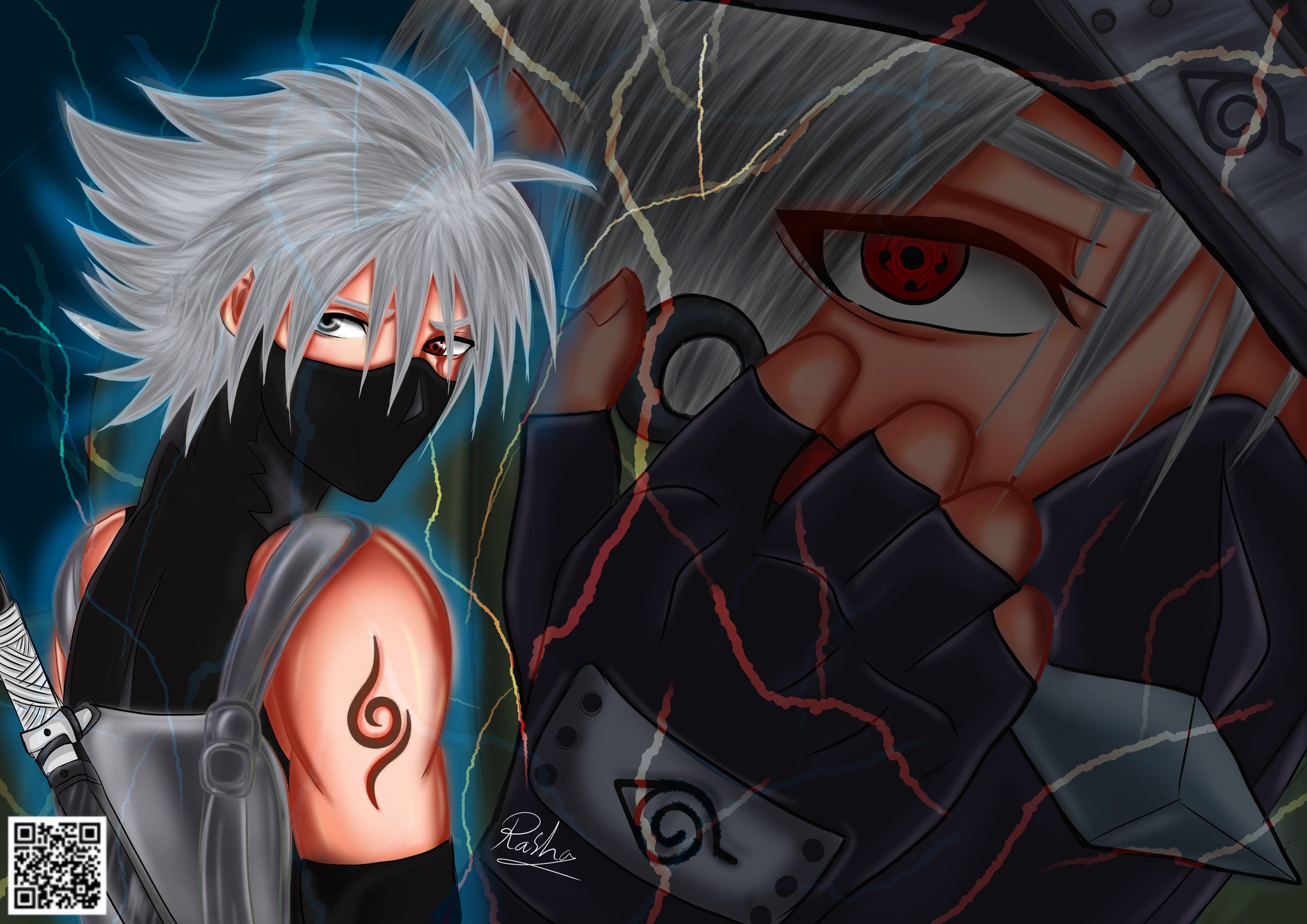 Ousha Chan おしゃちゃん Kakashi Sensei カカシ先生 Kakashi Of The Sharingan Fan Art Naruto Kakashi Obito Rin Minato Narutoshippuden Uchiha Pencil Sharingan Anime Manga Japan Geek Animeworld Animefan Otaku