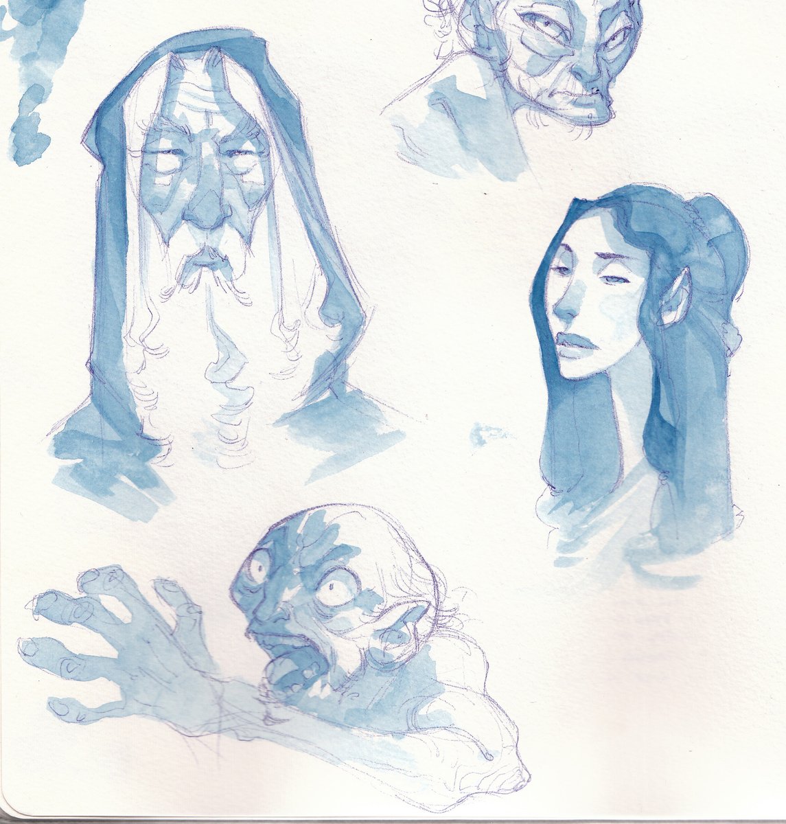 MaxUlichney Some other images for context (though they vary widely in  time-spent & color complexity)- in order from first to last: a. My older  preferred Photoshop watercolor brush b. The closest I