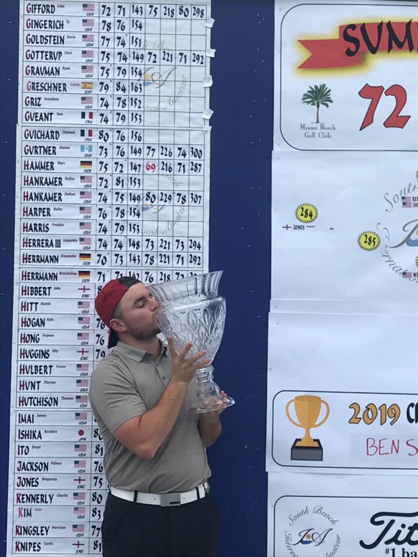 Congratulations <a href="/golfmanben/">Benjamin Shipp</a> Benjamin Shipp for a BIG Win in the South Beach International Amateur <a href="/miamibeachgolf/">Miami Beach G. C.</a> hard work does pay off!! 💪💪. Mp
