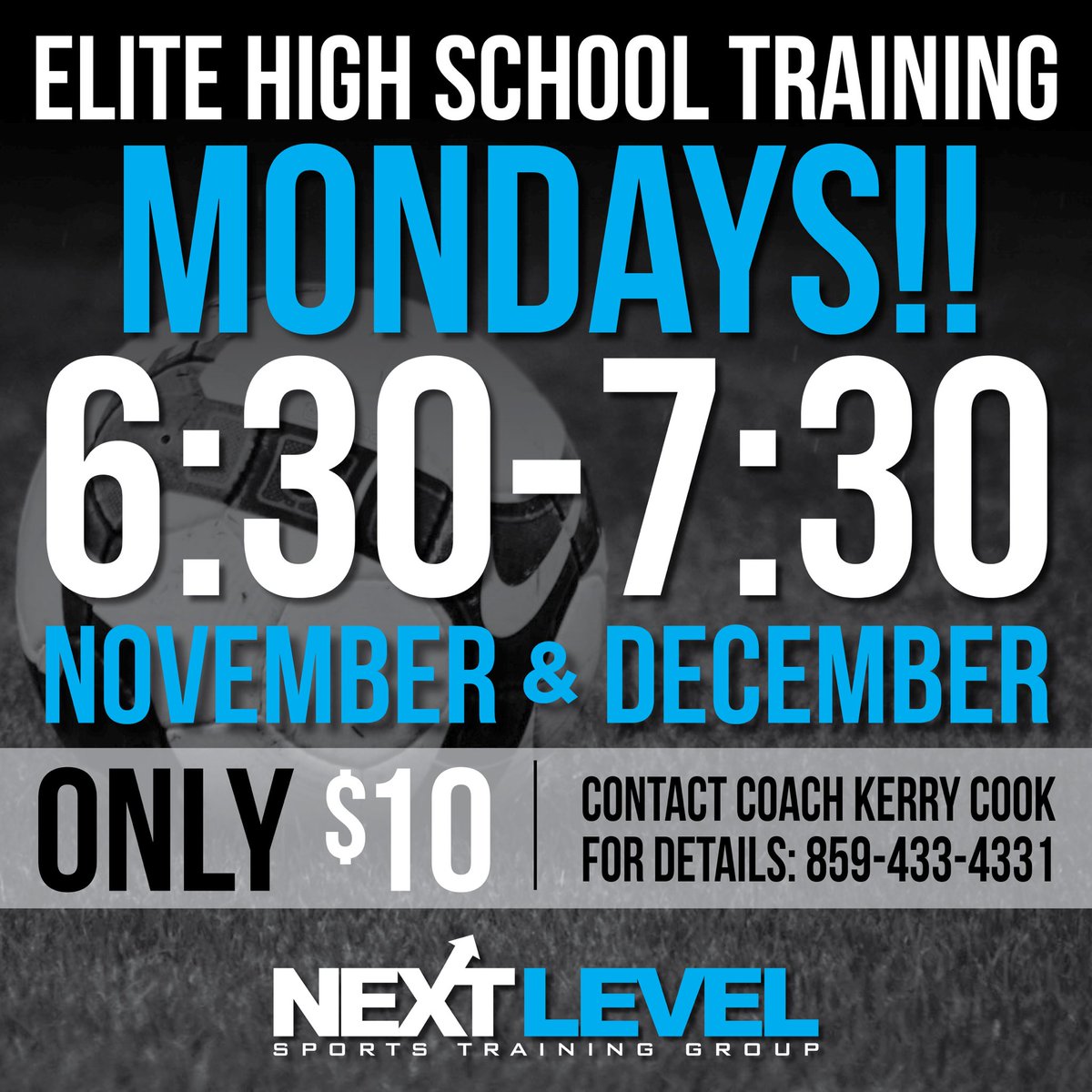TOMORROW - MONDAY Dec. 23rd!! **BOYS &amp; GIRLS SKILLS TRAINING** Elite High School Training - Monday’s 6:30-7:30pm, $10/player, 340 Richmond Avenue - Lexington  #NextLevel #LevelUp