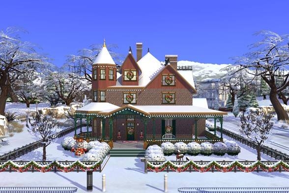 I just shared the Christmas Victorian Lot on #TheSims4 Gallery!#ShowUsYourBuilds #TheSims