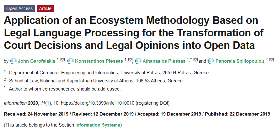 InformationMDPI's tweet photo. #NewPaper Application of an Ecosystem Methodology Based on Legal Language Processing for the Transformation of Court Decisions and Legal Opinions into Open Data
#LegalBigData
#OpenDataEcosystem
#NaturalLanguageProcessing
#mdpiinformation https://t.co/EsXTLtF0J3 @MDPIOpenAccess https://t.co/4rQMVjlePq