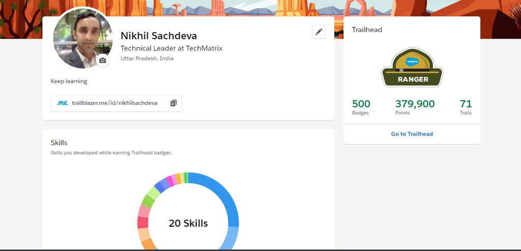 imprince1's tweet photo. What better way to get your 500th badge! Thanks @trailhead for adding the fun in learning!
#trailblazercommunity @salesforce https://t.co/uTWcVNyztr