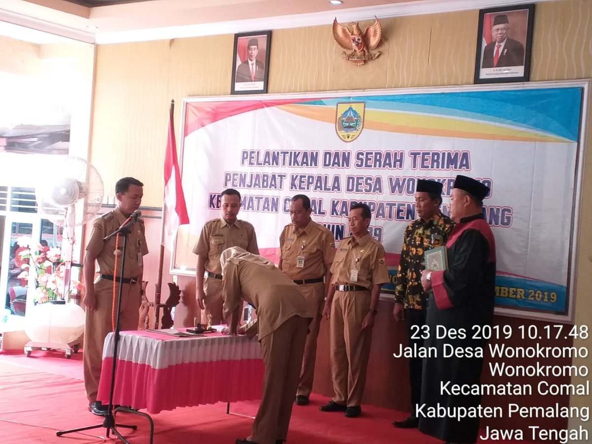 wonokromo2's tweet photo. Pelantikan Dan serah Terima Penjabat Kepala Desa Wonokromo Kecamatan Comal Kabupaten Pemalang https://t.co/IjLum7fmJq