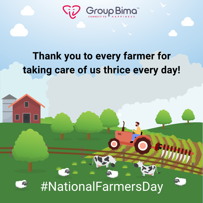 GrpBima's tweet photo. Thanking every farmer for working so hard for us, so that we can live our daily lives better.
#NationalFarmersDay #Grit #Groupbima #ConnectToHappiness https://t.co/iSPPziBrd9