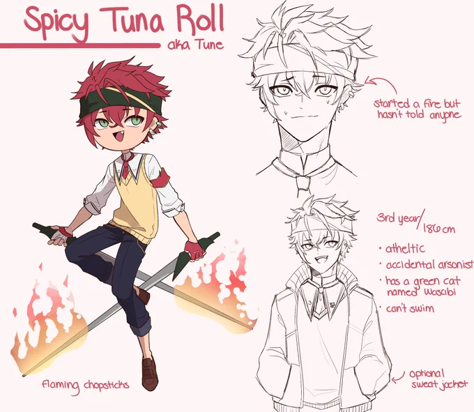 Been really busy but here's my oc for an art group rp! All the chars are based off of foods 