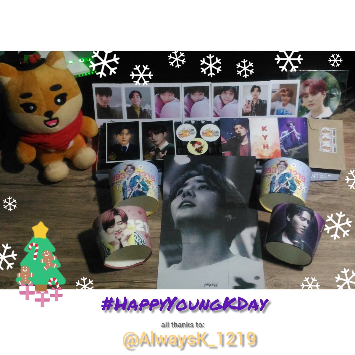FyMpli's tweet photo. [191223]

Mom asked me to take a pic with the presents she got during the #HappyYoungKDay #APageforUs 😅 

Mom make sure Grandpa will not see these.. or else 😂😂😂 https://t.co/o6TCnzcChq
