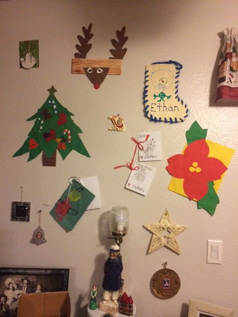 StepfamilyTalk's tweet photo. Merry Christmas and Happy Hanukkah to all celebrating! This is our kid wall, items date back to 1985. I pack them up and bring them our year after year. This year with the grands items included, our hearts are full! #SFSys #Parenting #blendedfamily https://t.co/45DHbN0IPG