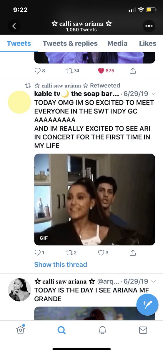 gwssincerity's tweet photo. some stuff i found from my old twitter account from when i was about to see ari 🥺🥺 i’m too damn emotional right now and i miss #swtindianapolis https://t.co/5IBtkHXvmI