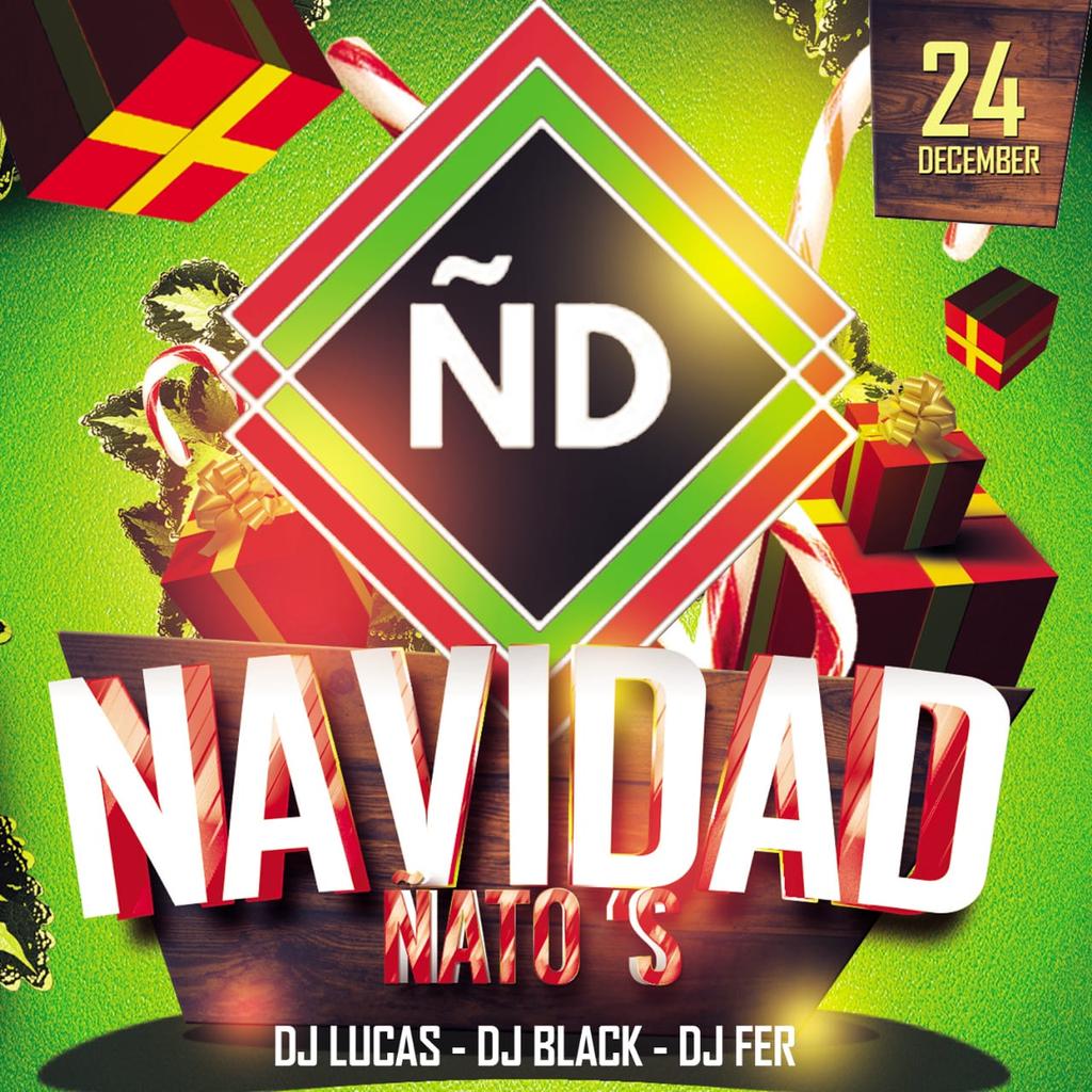 RT X LA PULSERA)))
Este martes 24D #Navidad en Ñato's 
Te preparamos una fiesta única !!! #NocheBuena mas buena que nunca !!
 //DJ LUCAS-DJ BLACK-DJ FER//
//ABRIMOS TODOS LOS SECTORES//
//PROMOS EXCLUSIVAS//
//OPEN 2AM//
#Ñatos
#NochesInolvidables