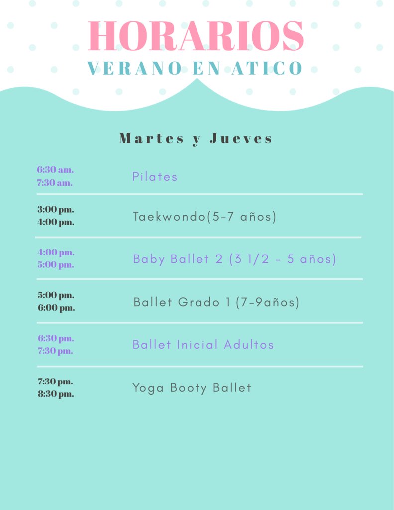 aticobodylab's tweet photo. Ya sabes qué hacer en el  verano. Tenemos más de una opción para toda la familia y todas las edades desde los 2 1/2 años. Obtén un 10% de descuento en el ciclo de enero hasta el 31 de diciembre. https://t.co/OloxPAFLXj