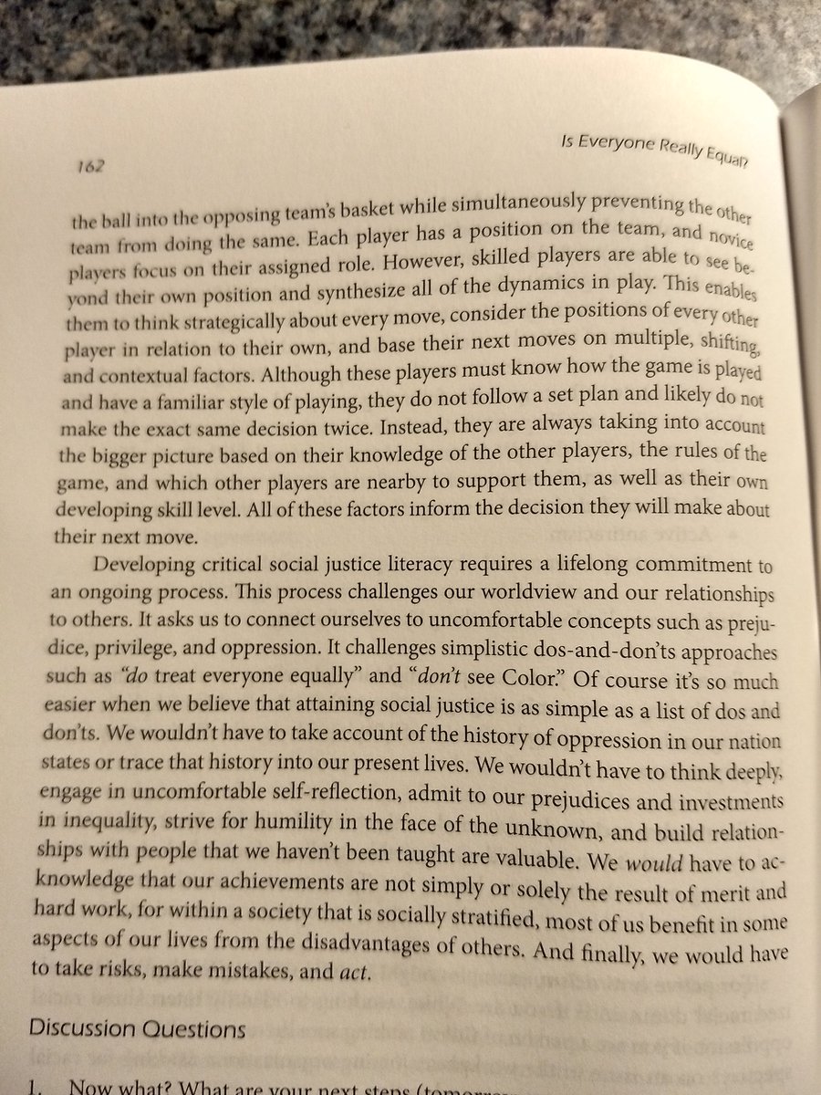 Here's a little bit about "antiracism" from the critical education book Is Everyone Really Equal? (2012). Notice what the term really means. Notice that it says "passive antiracism" isn't possible. Main thing to do: interrogate yourself for complicity in a "lifelong commitment."