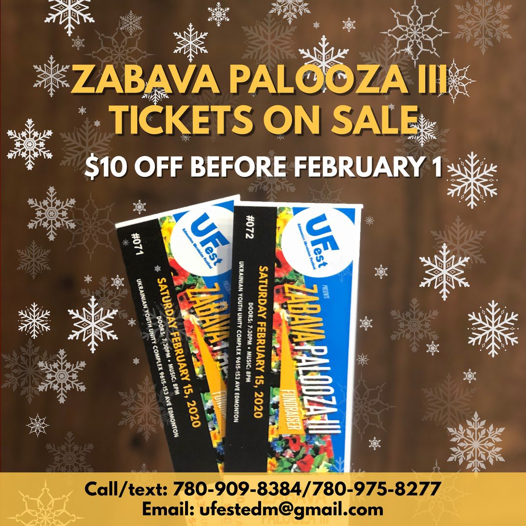 UFestyeg's tweet photo. Did we mention Zabava Palooza tickets are $10 off before Feb 1!?! 

Call/text 780-909-8384 or 780-975-8277 OR email ufestedm@gmail.com. Tickets are $30. We accept e-transfers!!! https://t.co/zywWOy5egH
