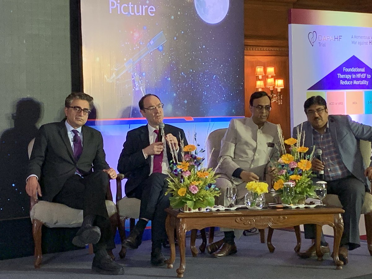 A great talk by Prof. McMurray &amp; Prof. Subodh Verma on DAPA-HF, bridging the gap in HFrEF patients with or without Diabetes chaired by Dr. A K Singh and Dr. Soumitra Ray at Kolkata #HeartFailure