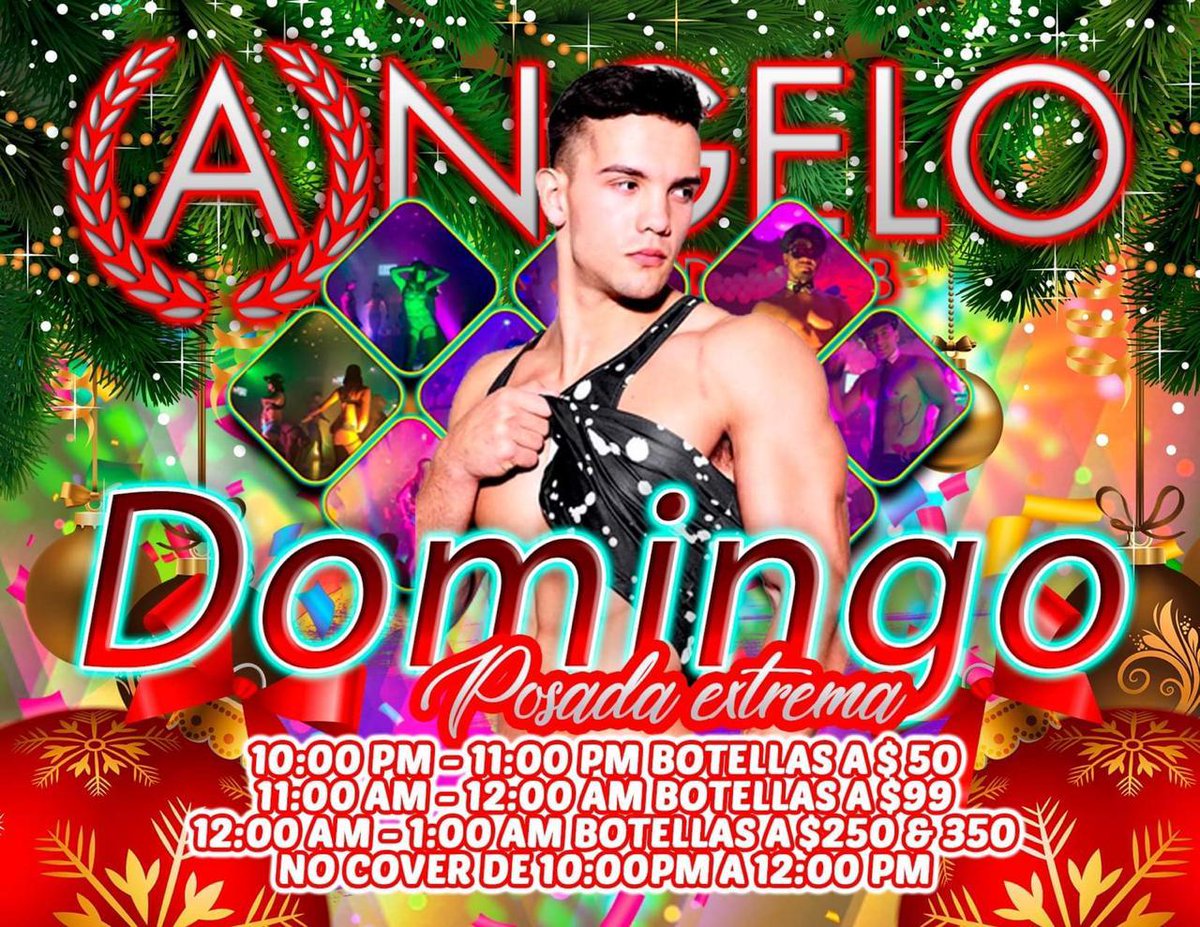 emmbo03's tweet photo. Hoy un domingo especial te espera en Angelo!! Una posada pero extrema y sensual!! https://t.co/2xz7BgeW4t