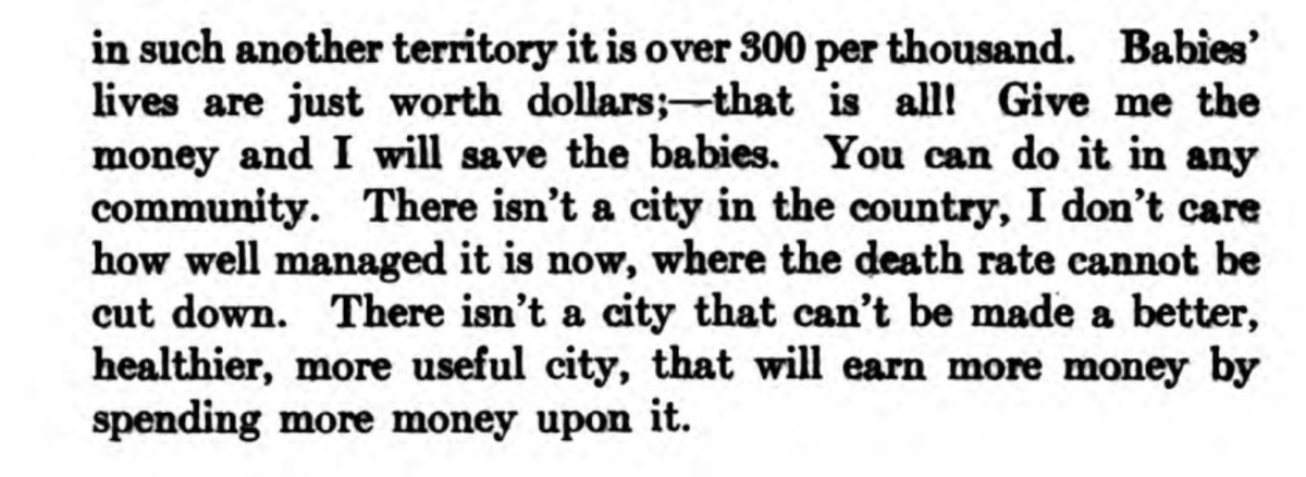 Lawson Purdy gives a wandering untitled talk arguing that war housing should be kept up after the war and managed along Georgist lines, with the revenues used to "save the babies" and other projects. (I personally think Purdy was right, but I don't think this is what happened)