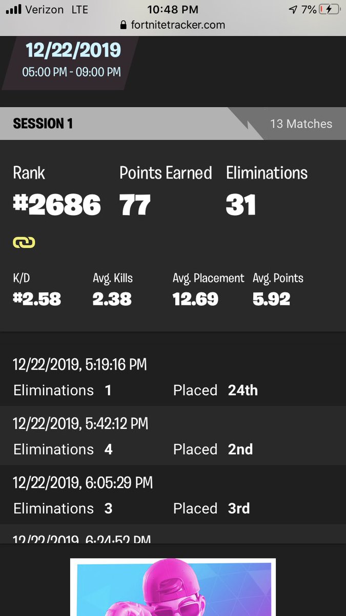 Donkreezy's tweet photo. @gummylmao I would not cap chief just go to my fortnite tracker and go over to events https://t.co/chs1Sb4Mou