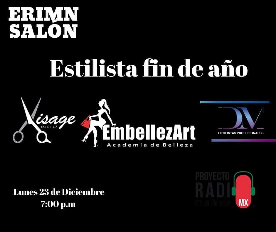CortesYovis's tweet photo. No te puedes perder este super programa
EMBELLEZART Academia de Belleza presente.
Para cerrar con broche de oro 🏅 este 2019 tan maravilloso, compartiendo micrófono🎤con estos grandes colegas en el Estilismo. 💇‍♀️💇‍♂️
#ErimnSalon #Anggivisage
 #ÚneteAEmbellezarte 
#Proyectoradiomx https://t.co/iO9jrSYEhn